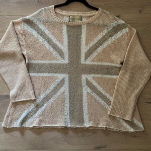 Wildfox Peach Union Jack Sweater